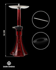 Narghilè Mr. Eds E46 Love Rosso 52 cm in acciaio inox con tubo e boccaglio